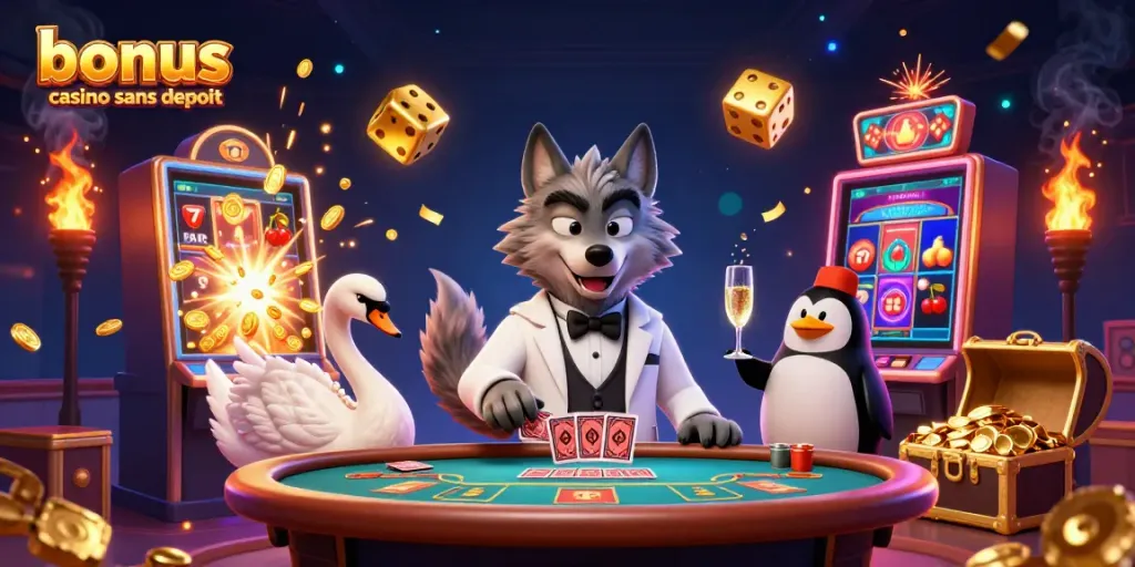 Gagnez avec les meilleurs bonus casino sans dépôt dans une scène casino dynamique.